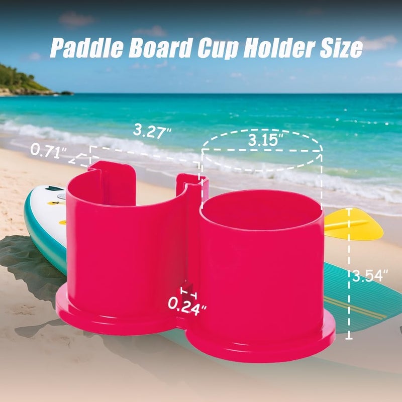 MOSZANDI Paddleboard Cup Holder, Kayak Drink Holder for Paddle Board Cup and Phone Holder, Sup Surfboards Canoes Kayak Paddle Board Accessories for Types of Cup Bottle Drink - Image 2